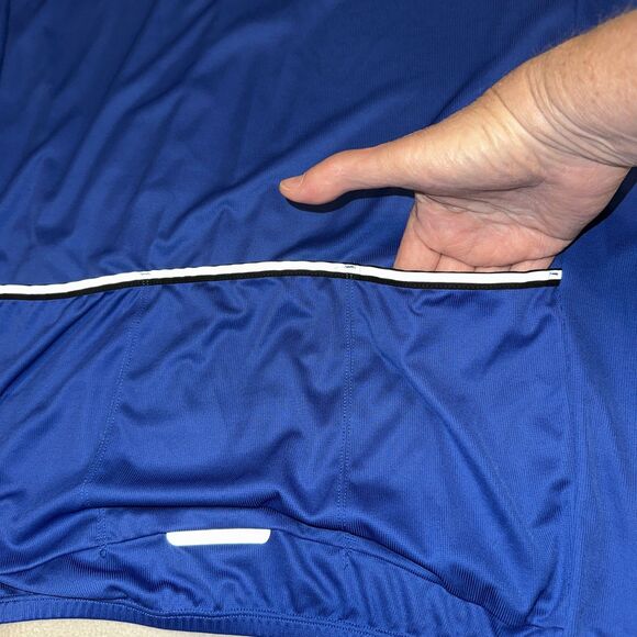 Aerotech Cyclewear Men’s Size 2XLT Cycling Shirt Blue Water Bottle Pockets - Picture 12 of 16